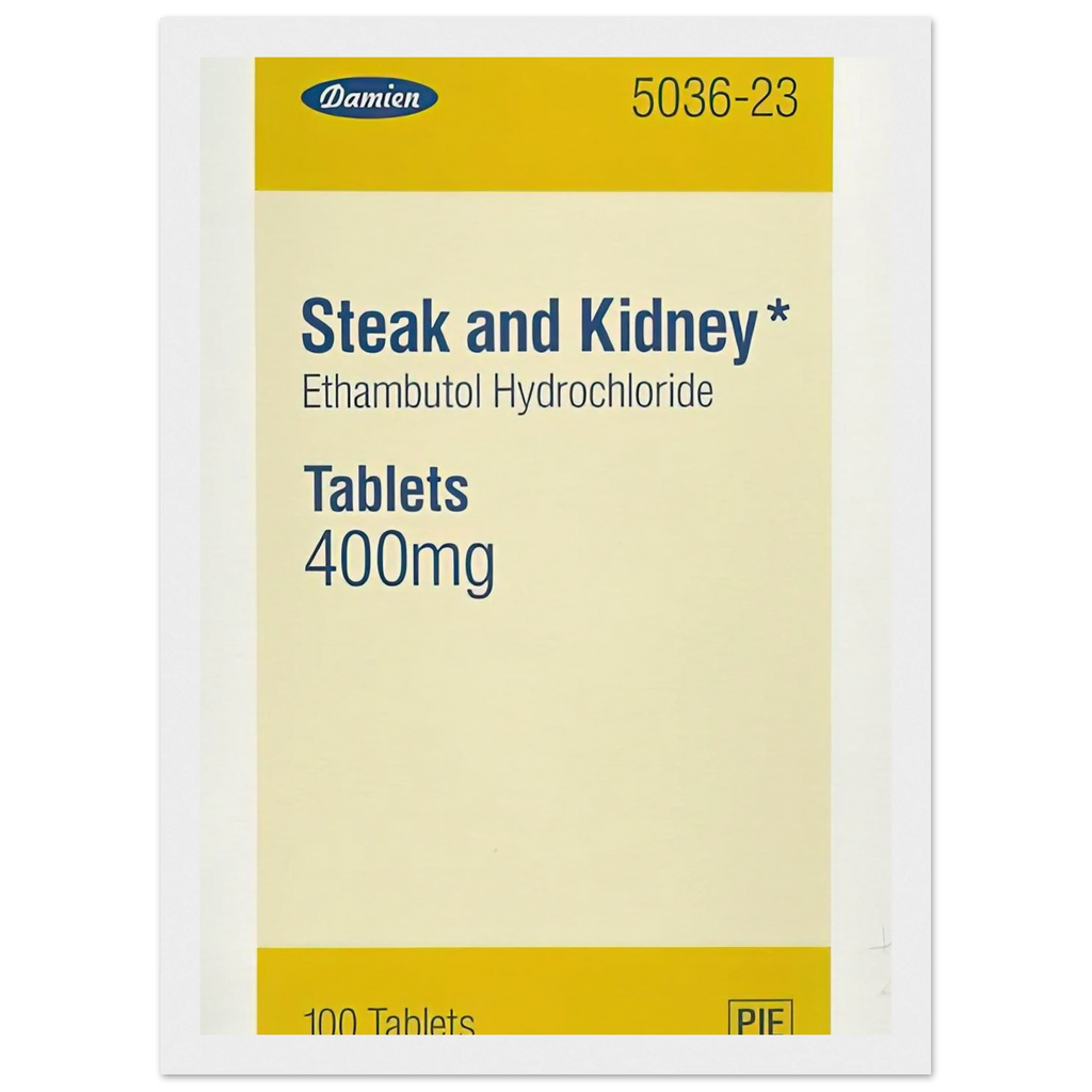 STEAK AND KIDNEY 1999 Framed Poster | Damien Hirst Framed Prints Wall Art | Damien Hirst Store