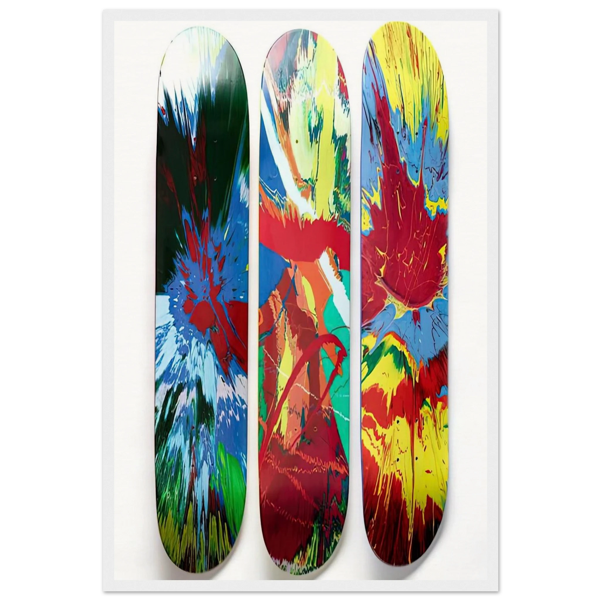 SUPREME SKATE DECKS Framed Poster | Damien Hirst Framed Prints Wall Art | Damien Hirst Store