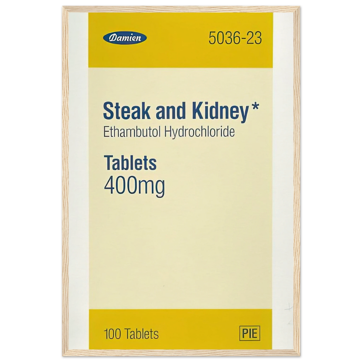 STEAK AND KIDNEY 1999 Framed Poster | Damien Hirst Framed Prints Wall Art | Damien Hirst Store