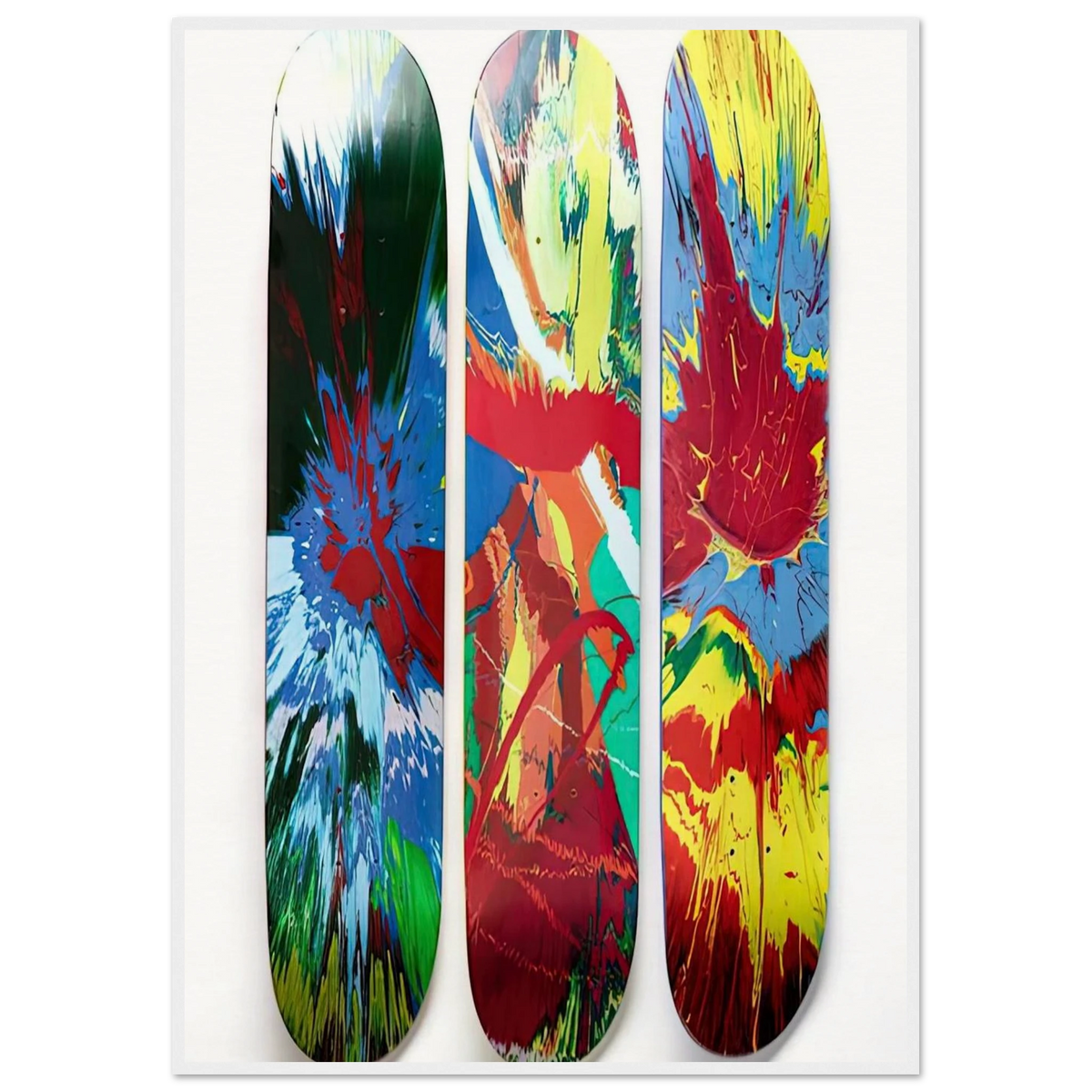 SUPREME SKATE DECKS Framed Poster | Damien Hirst Framed Prints Wall Art | Damien Hirst Store