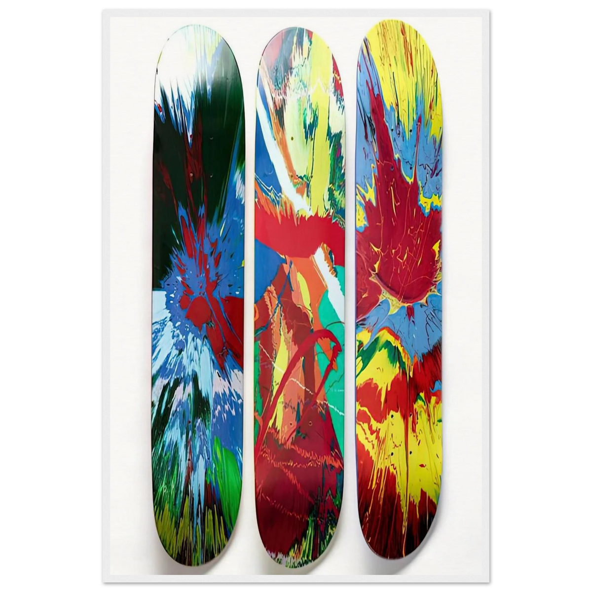 SUPREME SKATE DECKS Framed Poster | Damien Hirst Framed Prints Wall Art | Damien Hirst Store