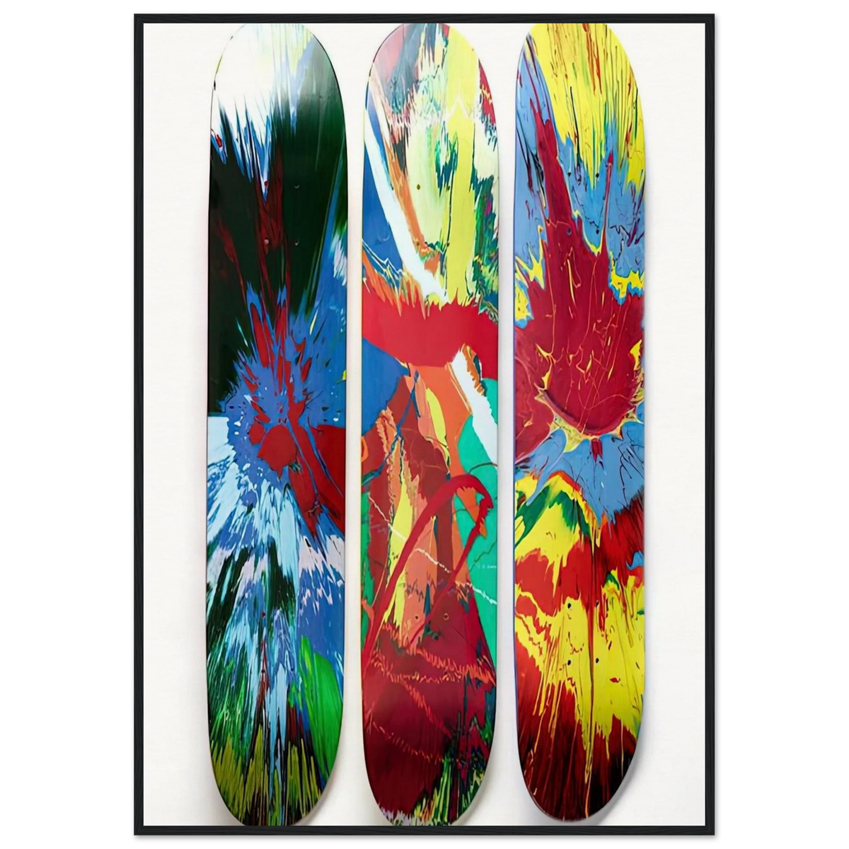 SUPREME SKATE DECKS Framed Poster | Damien Hirst Framed Prints Wall Art | Damien Hirst Store