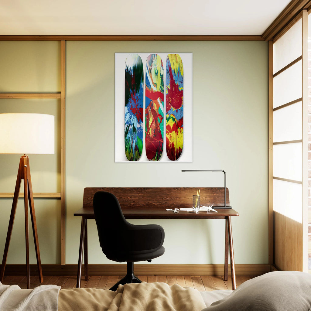 SUPREME SKATE DECKS Framed Poster | Damien Hirst Framed Prints Wall Art | Damien Hirst Store