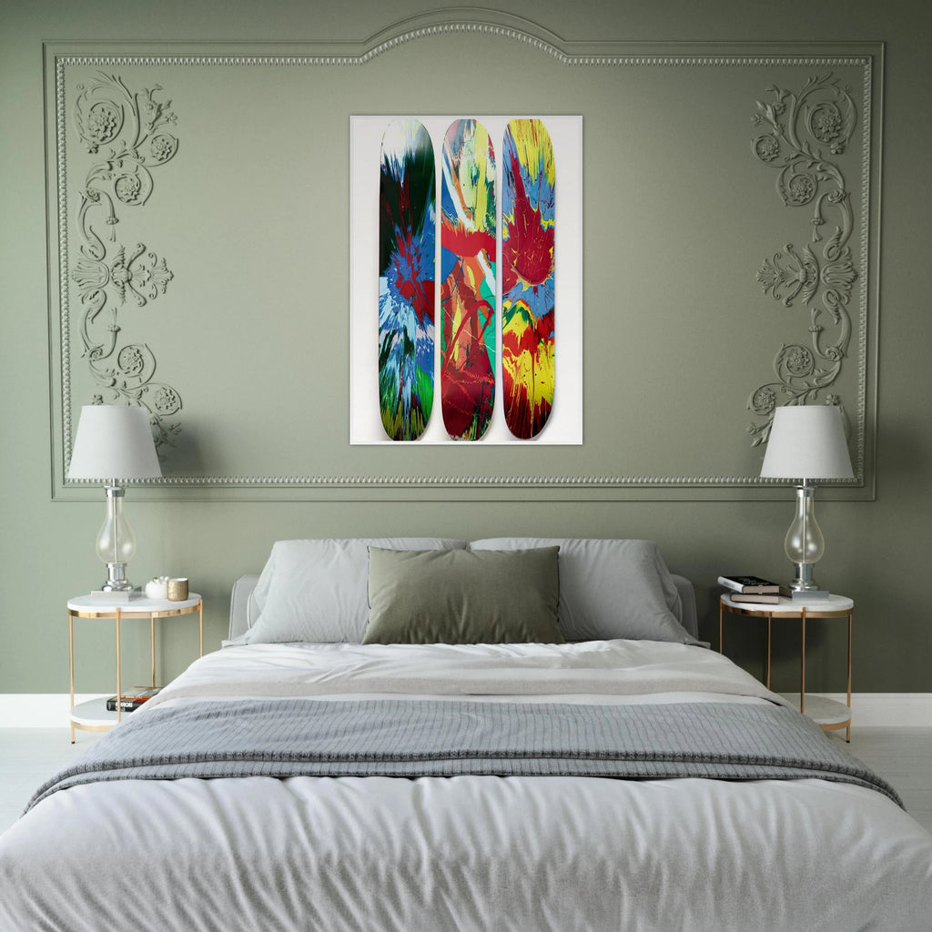 SUPREME SKATE DECKS Framed Poster | Damien Hirst Framed Prints Wall Art | Damien Hirst Store