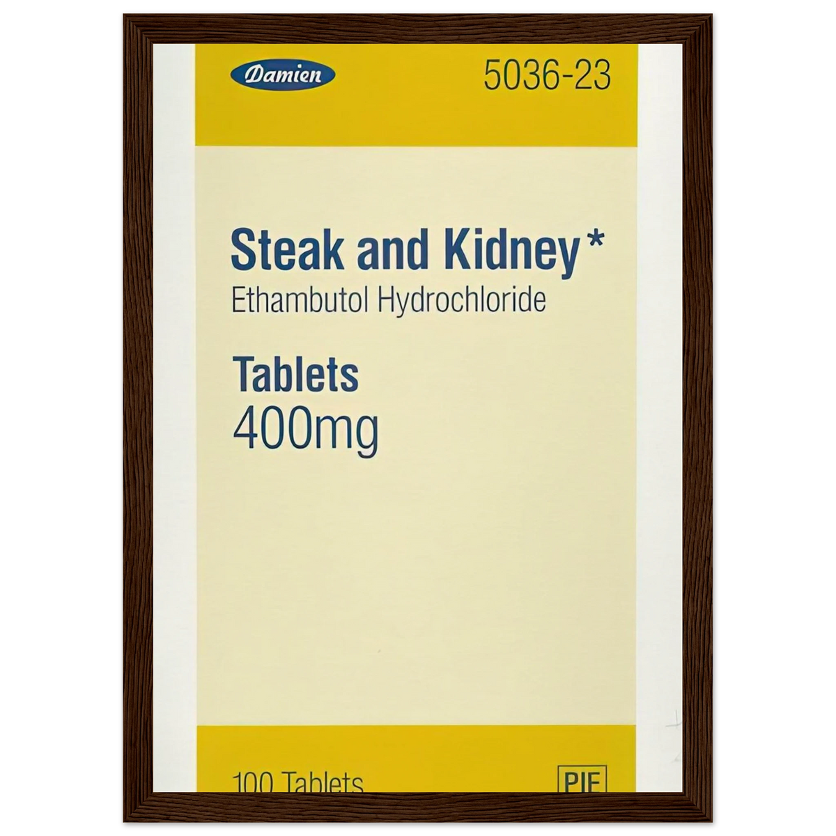 STEAK AND KIDNEY 1999 Framed Poster | Damien Hirst Framed Prints Wall Art | Damien Hirst Store