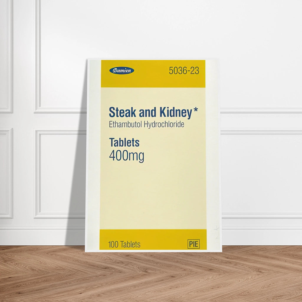 STEAK AND KIDNEY 1999 Framed Poster | Damien Hirst Framed Prints Wall Art | Damien Hirst Store