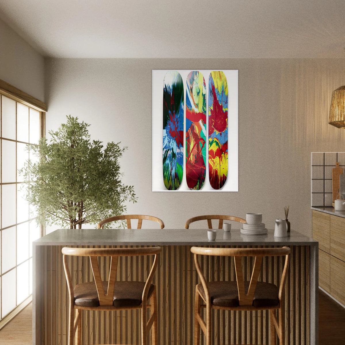 SUPREME SKATE DECKS Framed Poster | Damien Hirst Framed Prints Wall Art | Damien Hirst Store