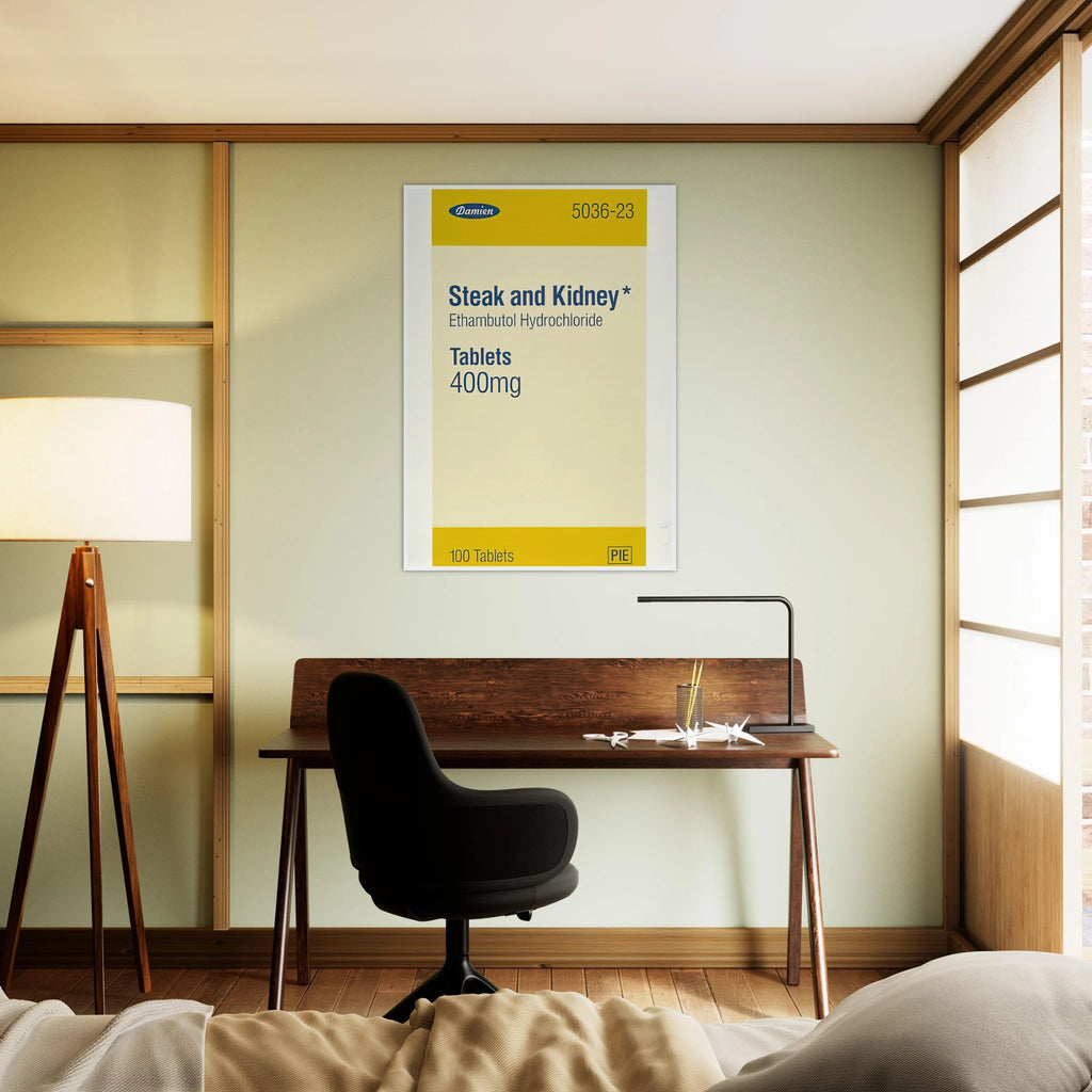 STEAK AND KIDNEY 1999 Framed Poster | Damien Hirst Framed Prints Wall Art | Damien Hirst Store
