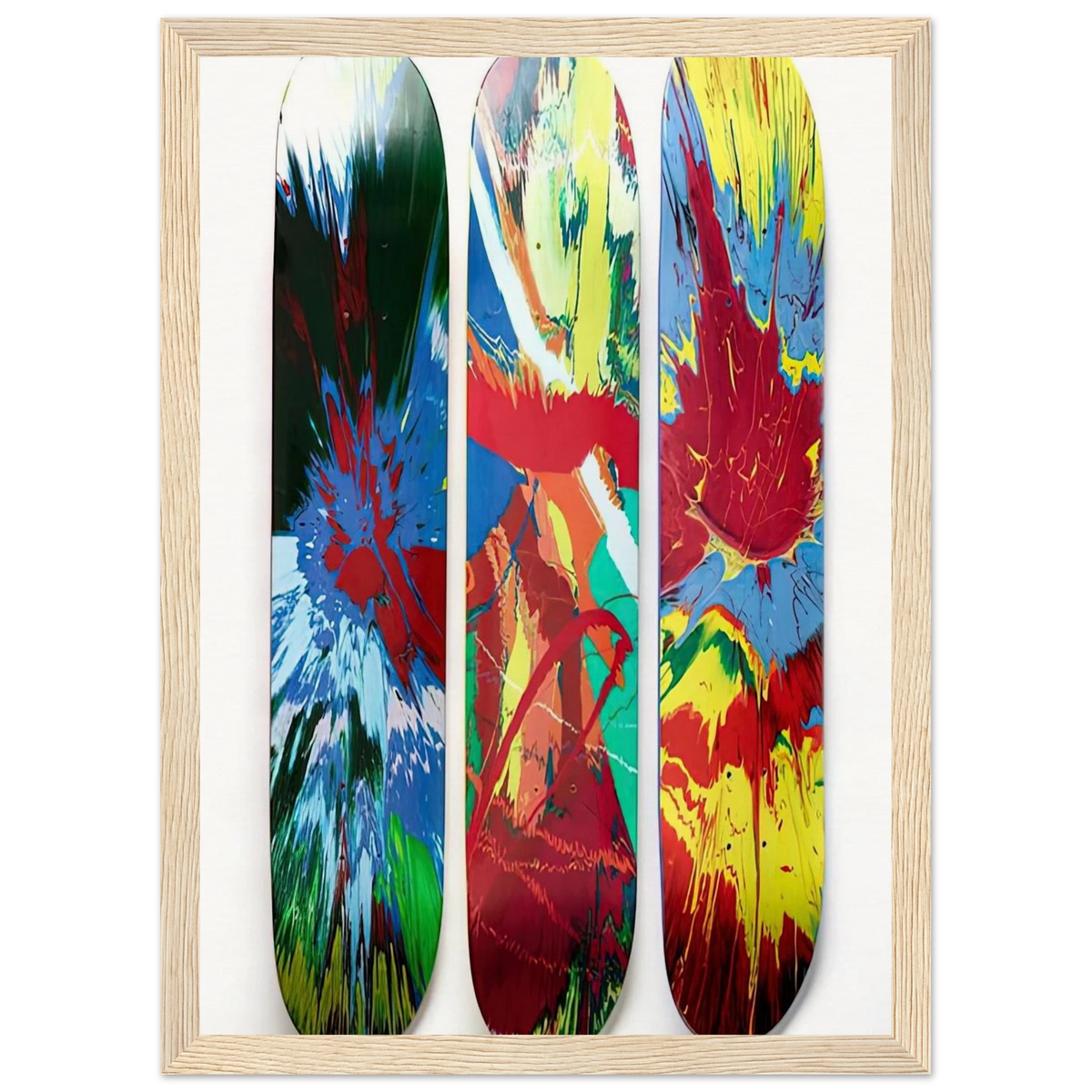 SUPREME SKATE DECKS Framed Poster | Damien Hirst Framed Prints Wall Art | Damien Hirst Store