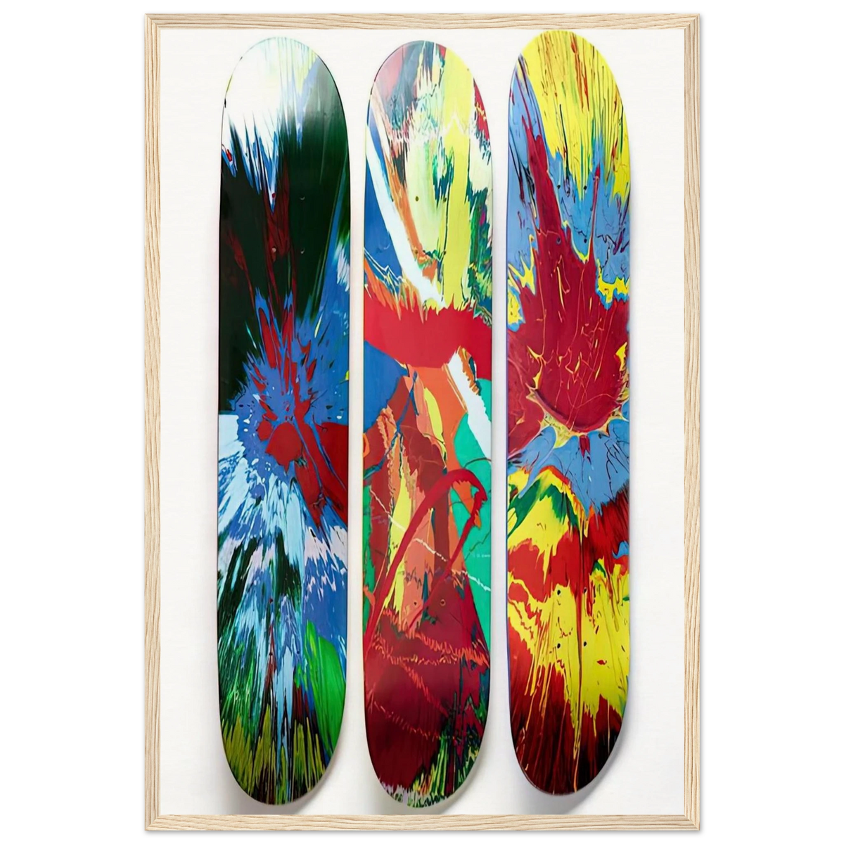 SUPREME SKATE DECKS Framed Poster | Damien Hirst Framed Prints Wall Art | Damien Hirst Store
