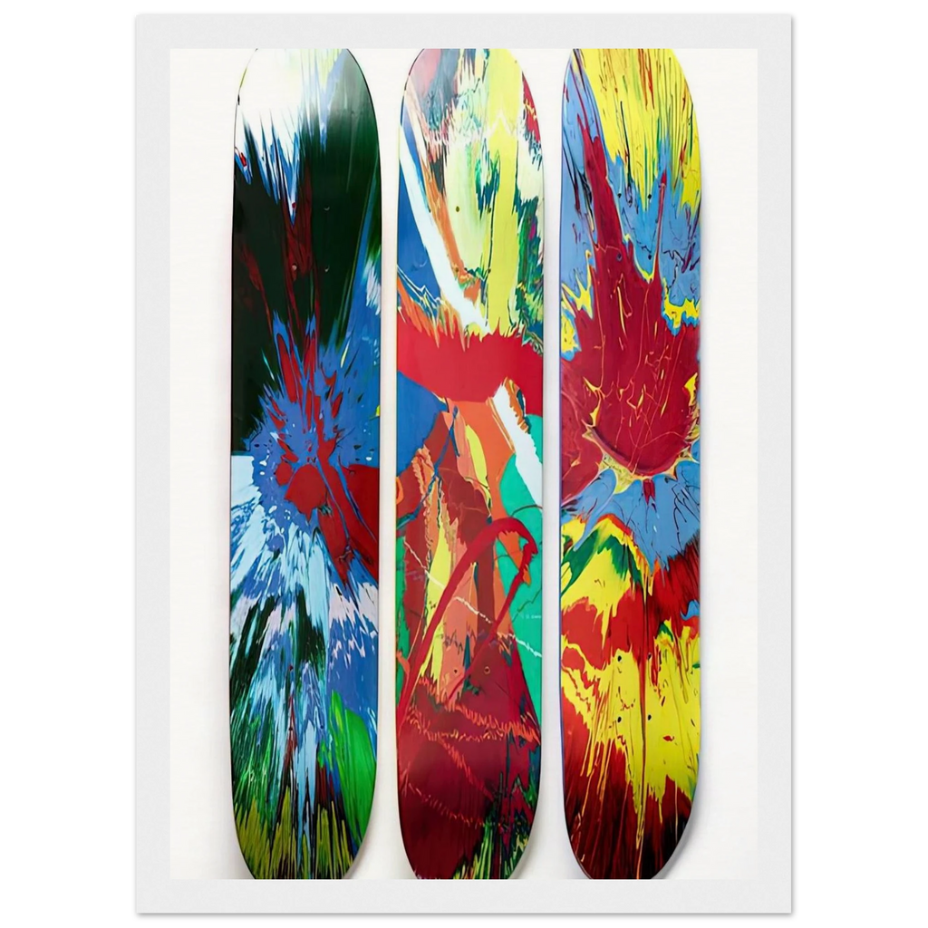 SUPREME SKATE DECKS Framed Poster | Damien Hirst Framed Prints Wall Art | Damien Hirst Store