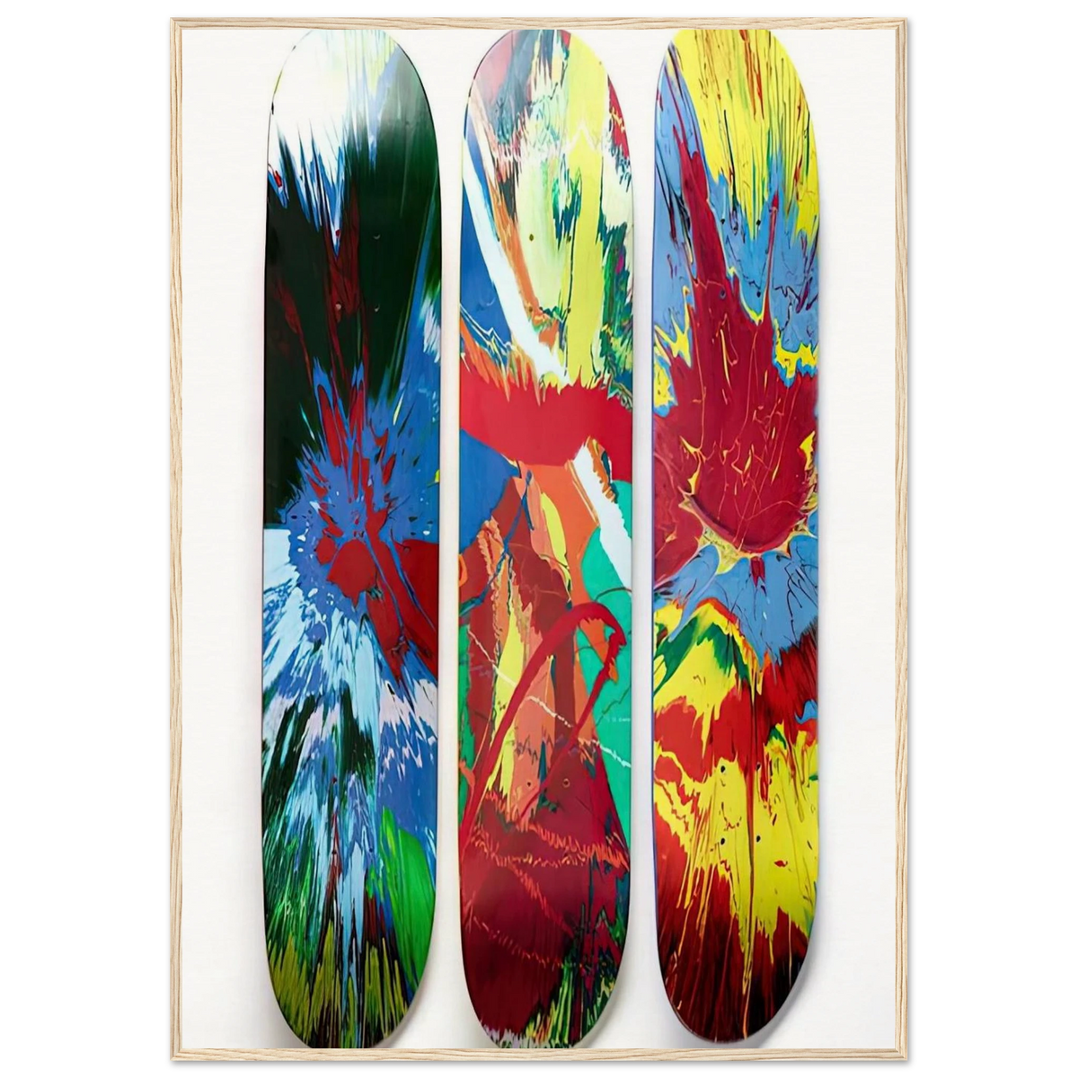 SUPREME SKATE DECKS Framed Poster | Damien Hirst Framed Prints Wall Art | Damien Hirst Store
