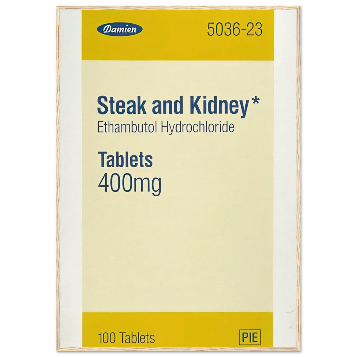 STEAK AND KIDNEY 1999 Framed Poster | Damien Hirst Framed Prints Wall Art | Damien Hirst Store