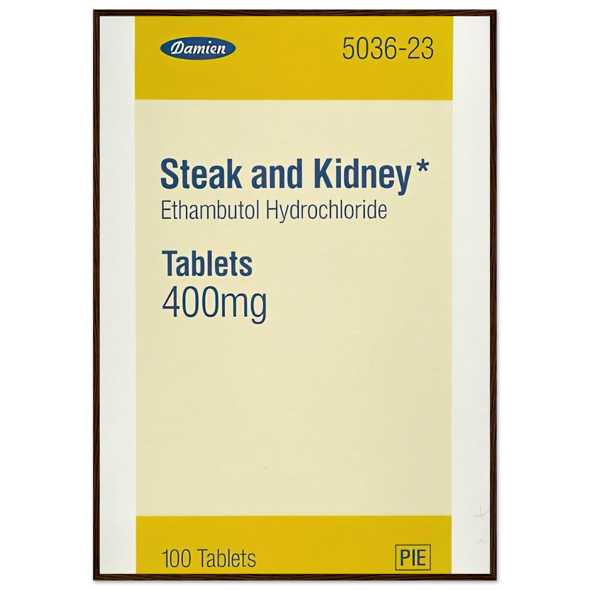 STEAK AND KIDNEY 1999 Framed Poster | Damien Hirst Framed Prints Wall Art | Damien Hirst Store