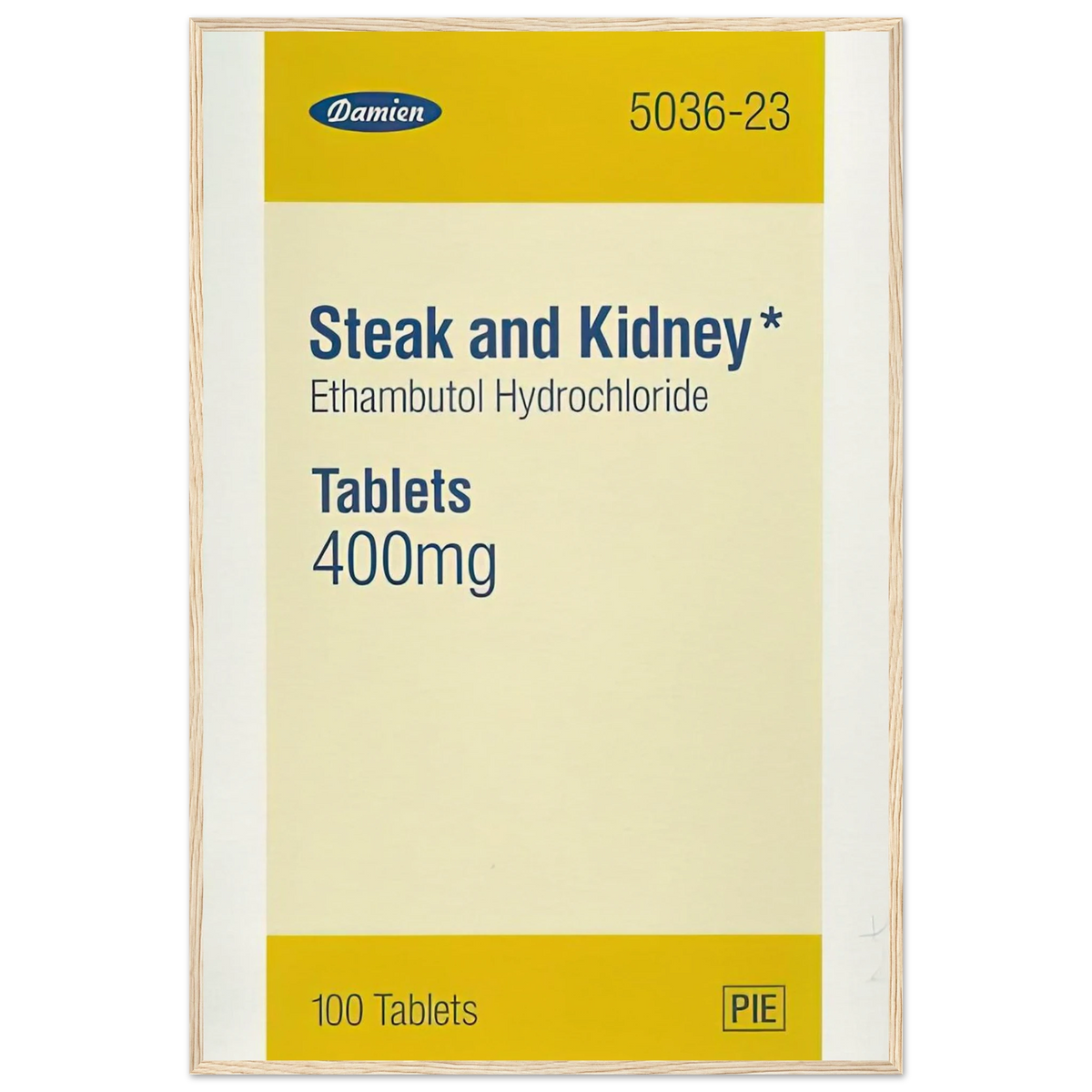 STEAK AND KIDNEY 1999 Framed Poster | Damien Hirst Framed Prints Wall Art | Damien Hirst Store