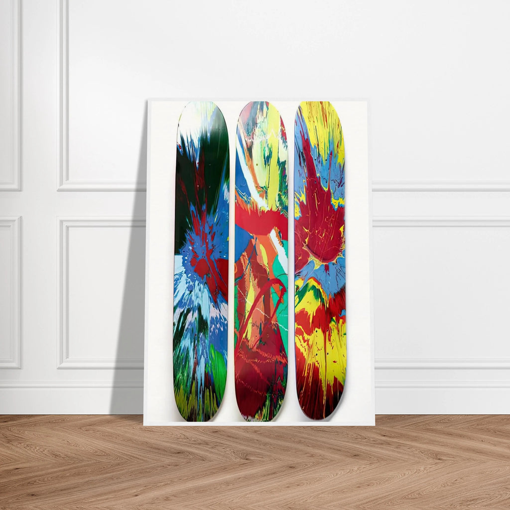 SUPREME SKATE DECKS Framed Poster | Damien Hirst Framed Prints Wall Art | Damien Hirst Store