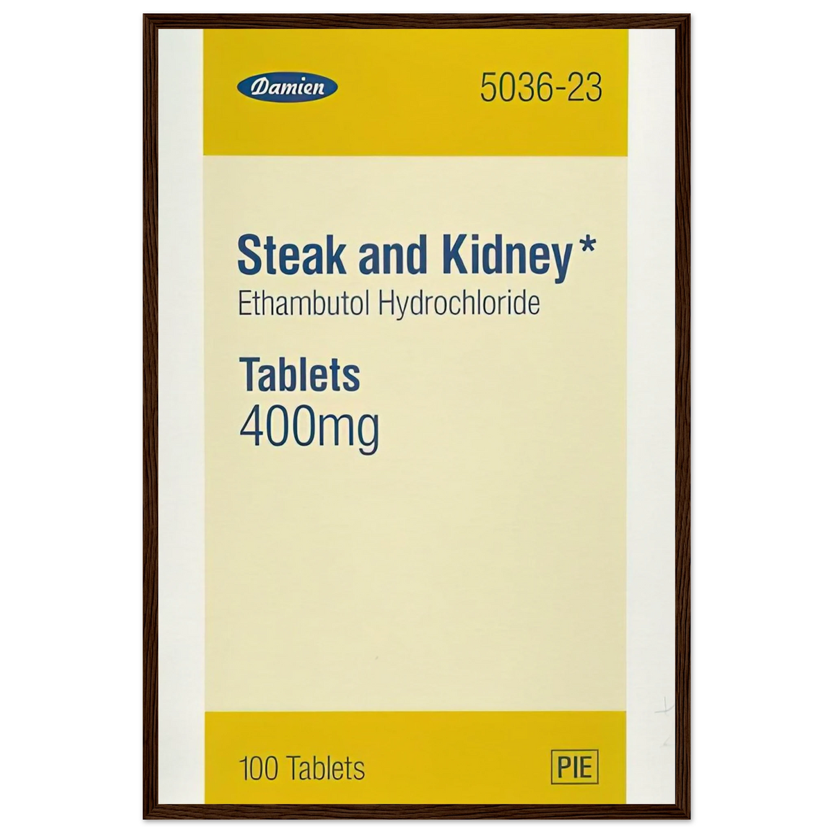 STEAK AND KIDNEY 1999 Framed Poster | Damien Hirst Framed Prints Wall Art | Damien Hirst Store