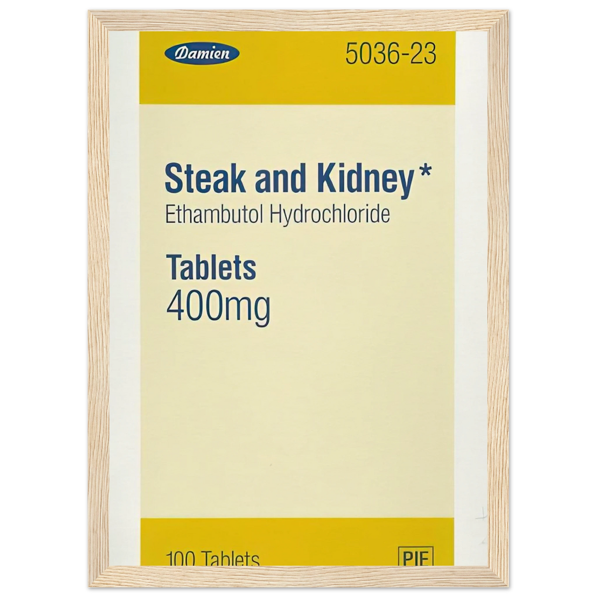 STEAK AND KIDNEY 1999 Framed Poster | Damien Hirst Framed Prints Wall Art | Damien Hirst Store